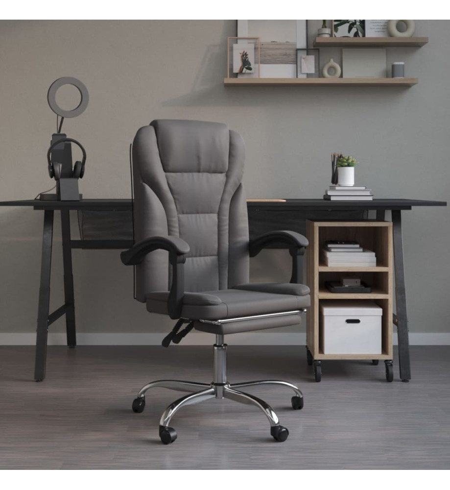 Fauteuil inclinable de bureau Gris Similicuir