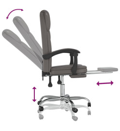 Fauteuil inclinable de bureau Gris Similicuir