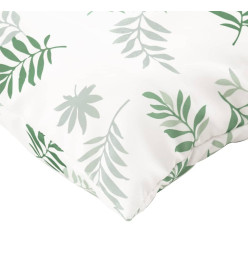 Coussins de palette 2 pcs motif de feuilles tissu Oxford