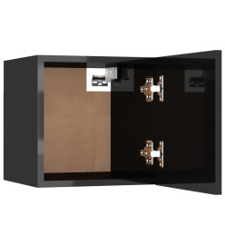 Meubles TV muraux 2 pcs Noir brillant 30,5x30x30 cm