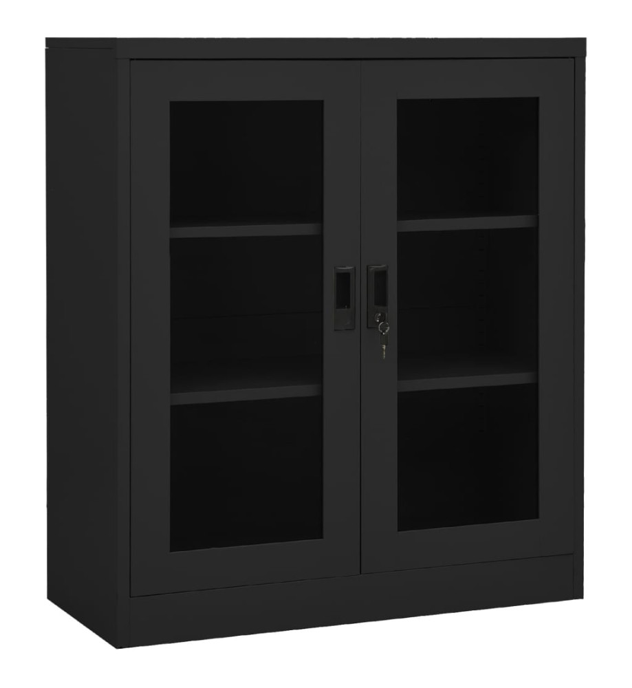 Armoire de bureau Anthracite 90x40x105 cm Acier