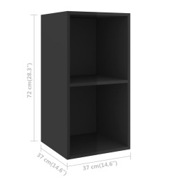 Ensemble de meubles TV 4 pcs Noir brillant Bois d'ingénierie