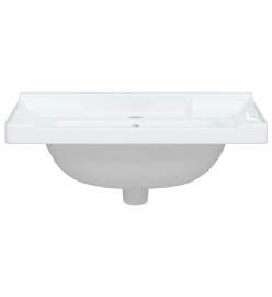 Évier de salle de bain blanc 61x48x23cm rectangulaire céramique