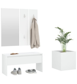 Ensemble de meubles de couloir Blanc Bois d'ingénierie