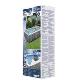 Bestway Ensemble de piscine rectangulaire Power Steel 412x201x122 cm