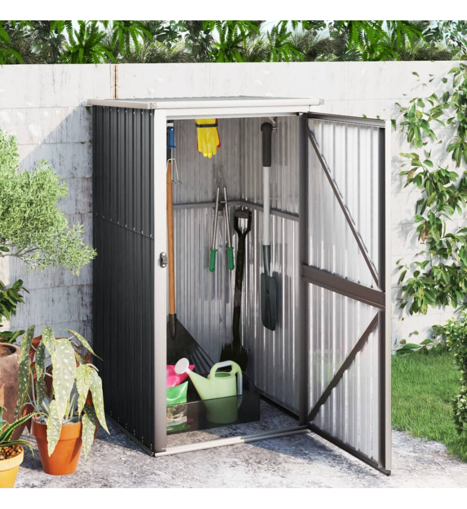 Abri à outils de jardin anthracite 88x89x161 cm acier galvanisé