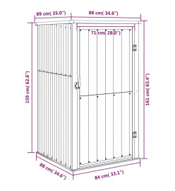 Abri à outils de jardin anthracite 88x89x161 cm acier galvanisé