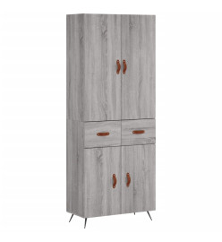 Buffet haut Sonoma gris 69,5x34x180 cm Bois d'ingénierie