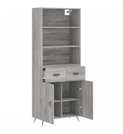 Buffet haut Sonoma gris 69,5x34x180 cm Bois d'ingénierie