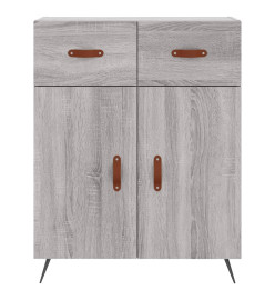 Buffet haut Sonoma gris 69,5x34x180 cm Bois d'ingénierie