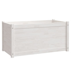 Jardinières 2 pcs Blanc 100x50x50 cm Bois de pin massif