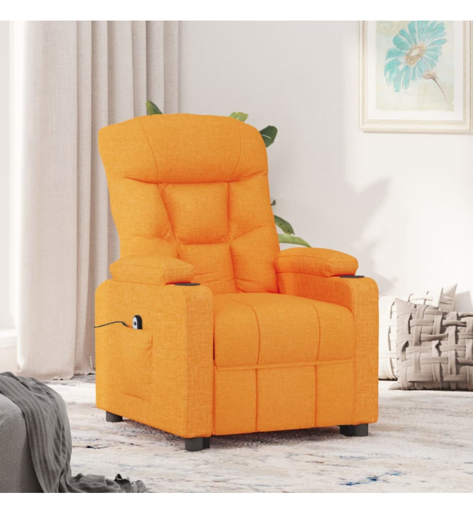 Fauteuil inclinable électrique Jaune Tissu