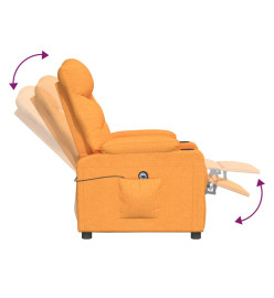 Fauteuil inclinable électrique Jaune Tissu