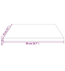 Dessus de table 50x50x2,5 cm bois de pin massif