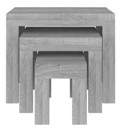 Tables basses gigognes 3 pcs sonoma gris bois d'ingénierie