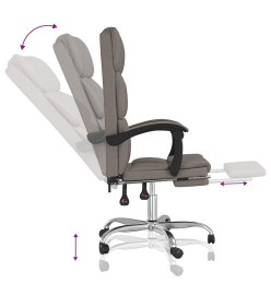 Fauteuil inclinable de bureau Taupe Tissu