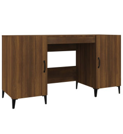 Bureau Chêne marron 140x50x75 cm Bois d'ingénierie