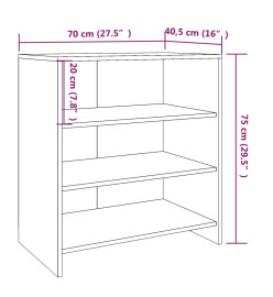 Buffet Sonoma gris 70x40,5x75 cm Aggloméré