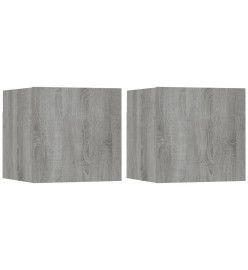 Meubles TV muraux 2 pcs Sonoma gris 30,5x30x30 cm