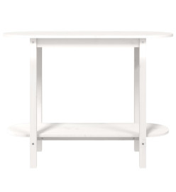 Table console Blanc 110x40x80 cm Bois massif de pin