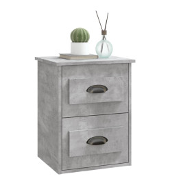 Tables de chevet murales 2 pcs gris béton 41,5x36x53 cm