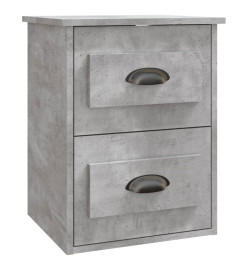 Tables de chevet murales 2 pcs gris béton 41,5x36x53 cm