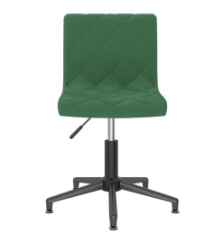 Chaises pivotantes à manger lot de 4 vert foncé velours