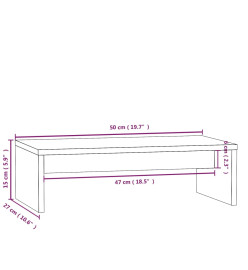 Support de moniteur 50x27x15 cm Bois de pin solide