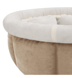 Lit pour chien 70x70x26 cm Beige