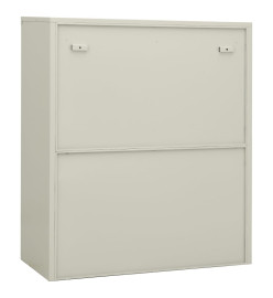 Armoire de bureau Gris clair 90x40x105 cm Acier