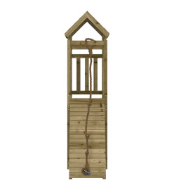 Maisonnette de jeu avec mur d'escalade bois de pin imprégné