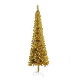 Sapin de Noël étroit Doré 150 cm