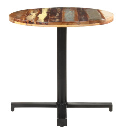 Table de bistro Ronde Ø70x75 cm Bois de récupération massif