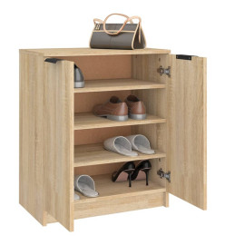 Armoire à chaussures Chêne Sonoma 59x35x70 cm Bois d'ingénierie