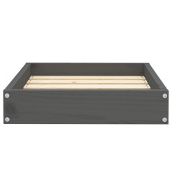 Lit pour chien Gris 51,5x44x9 cm Bois de pin solide