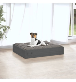 Lit pour chien Gris 51,5x44x9 cm Bois de pin solide