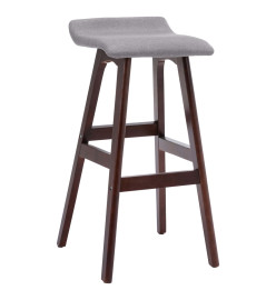 Tabourets de bar lot de 2 gris clair tissu