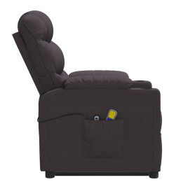 Fauteuil de massage Marron foncé Tissu