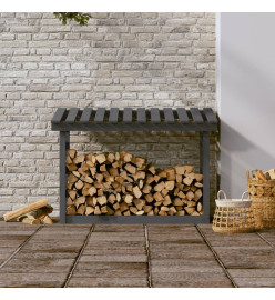 Support pour bois de chauffage Gris 108x64,5x78 cm Bois de pin