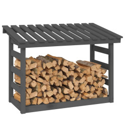 Support pour bois de chauffage Gris 108x64,5x78 cm Bois de pin