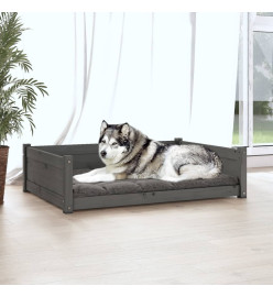 Lit pour chien Gris 105,5x75,5x28 cm Bois de pin solide