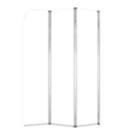 Enclos de bain 2 pcs 104x130 cm Verre trempé Transparent