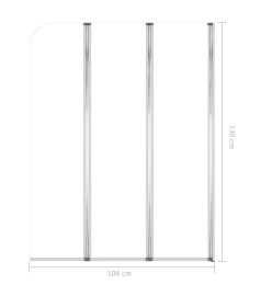 Enclos de bain 2 pcs 104x130 cm Verre trempé Transparent