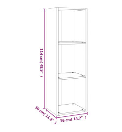 Bibliothèque/Meuble TV sonoma gris 36x30x114 cm bois ingénierie