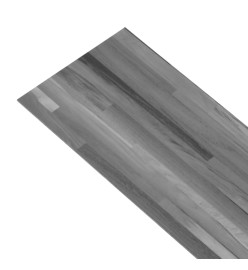 Planches de plancher PVC autoadhésif 2,51 m² 2 mm Gris rayé