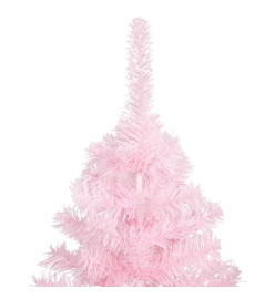 Sapin de Noël artificiel avec support rose 120 cm PVC