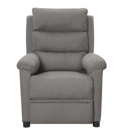 Fauteuil inclinable électrique Gris clair Tissu