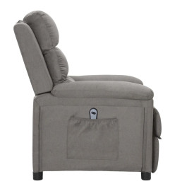 Fauteuil inclinable électrique Gris clair Tissu