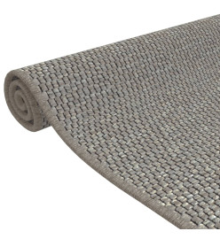 Tapis de couloir aspect sisal argenté 50x150 cm