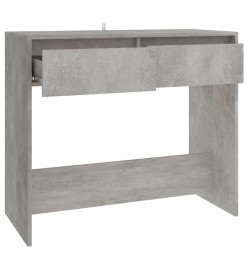 Table console Gris béton 89x41x76,5 cm Acier